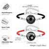 Vnox 2pcs Braided Rope Chain Bracelets For Lovers, Metal Sun Moon Star Round Accessory, Fashion Jewelry Girlfriend Couple Gift