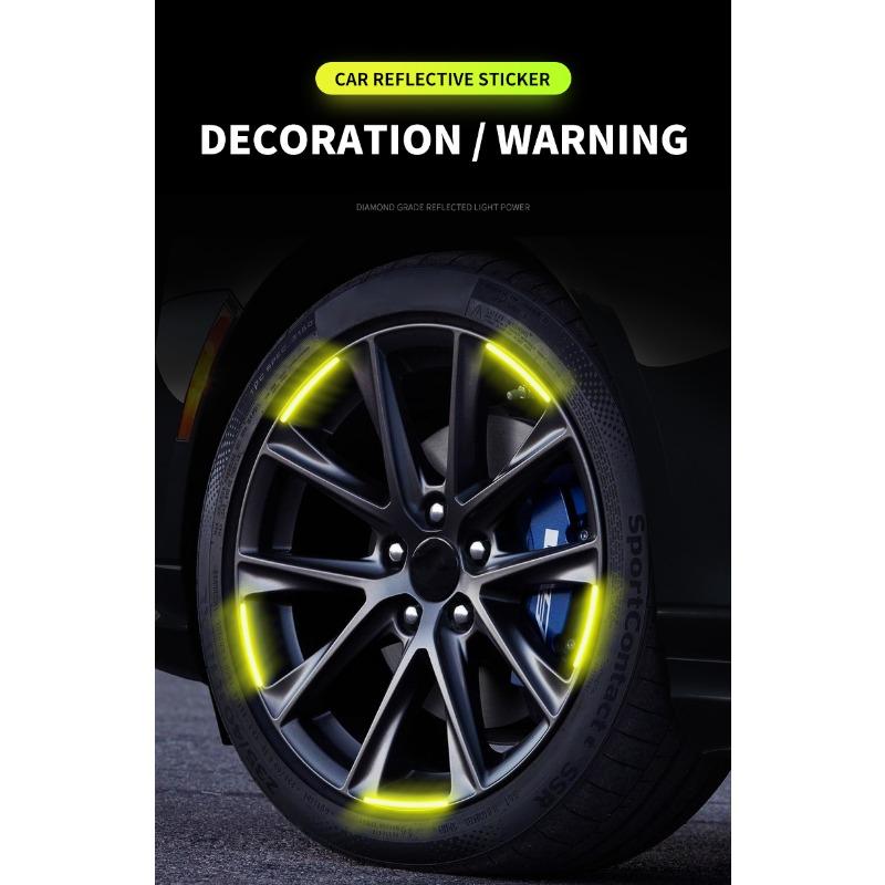 Car Wheel Tire Rim Hub Reflective Luminous Emblem Sticker Car Styling For Suzuki DZire IGNIS Grand Swift Jimny Vitara Baleno SX4 GW250 Splash Swace