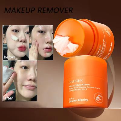 Zitrus Make-up Entferner Stick Gesichts-Make-up Balsam Lippen Augen Große Kapazität Mild Anspitzer Gesichtsreinigungsbalsam Creme Hautpflege