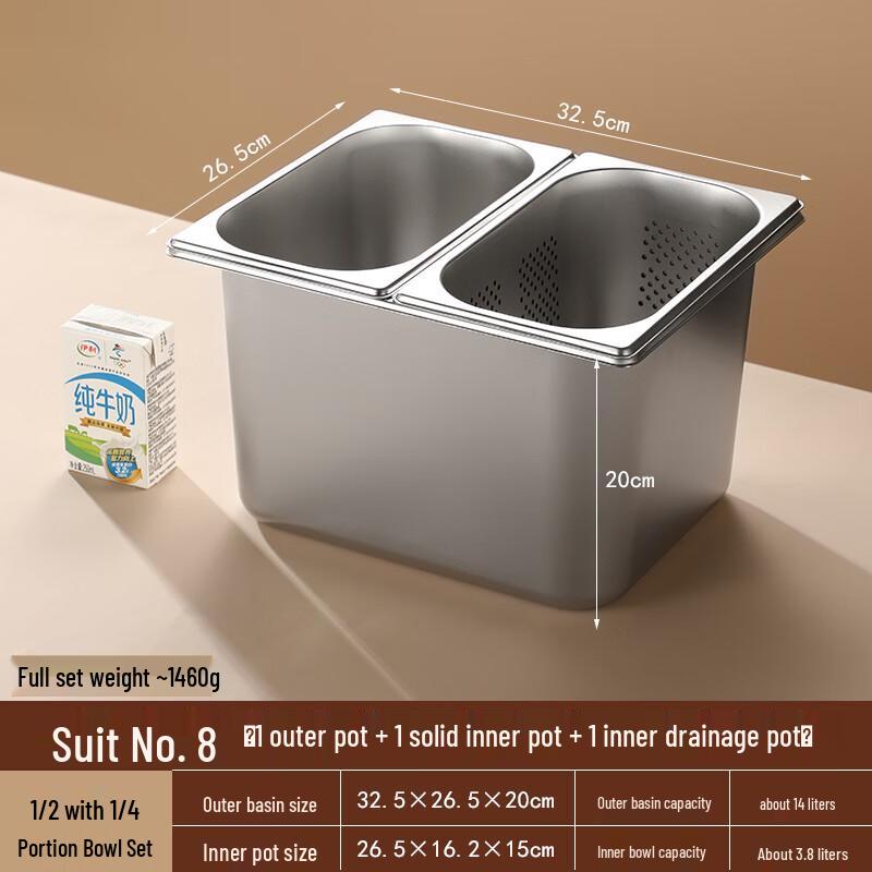 Stainless Steel Fractional Pan Set