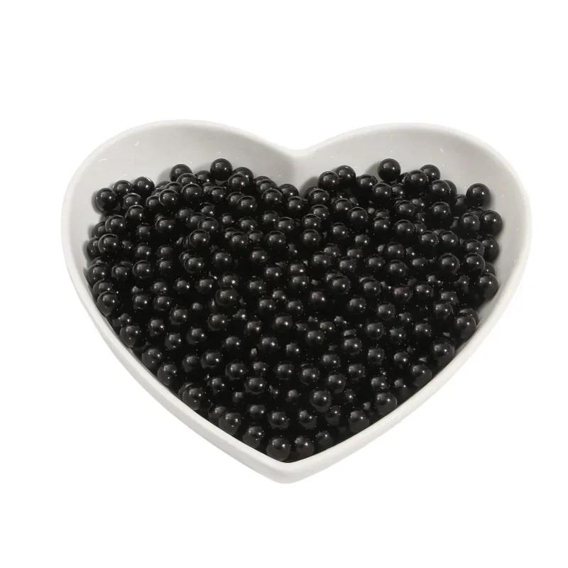 

Разноцветные круглые акриловые бусины-имитации жемчуга без отверстий, россыпью, для DIY украшения скрапбука, поделок, шитья 3/4/6/8/10мм 6mm 200pcs чёрный