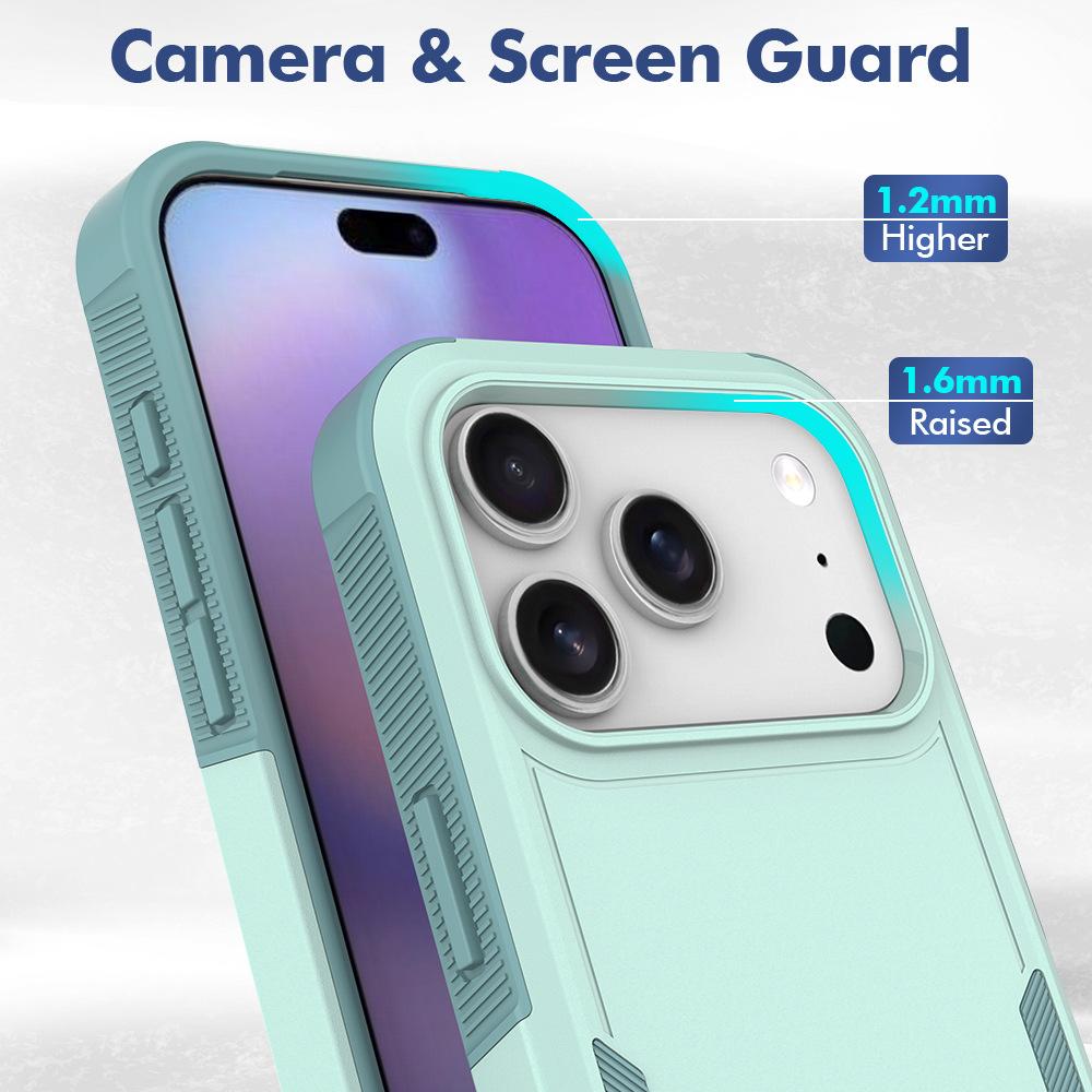 Premium Hybrid 2 In 1 Shockproof Armor Protection Case For iPhone 17 Air 16e 15 14 Plus 13 12 Pro Max Reinforced PC Back Cover