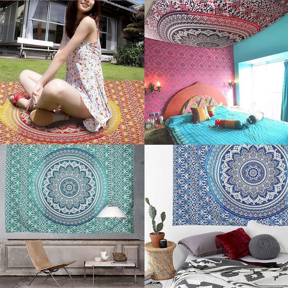 Vintage Style Printing Hanging Tapestry Bedspread Blanket Home Room Background Wall Decor Sunscreen Shawl