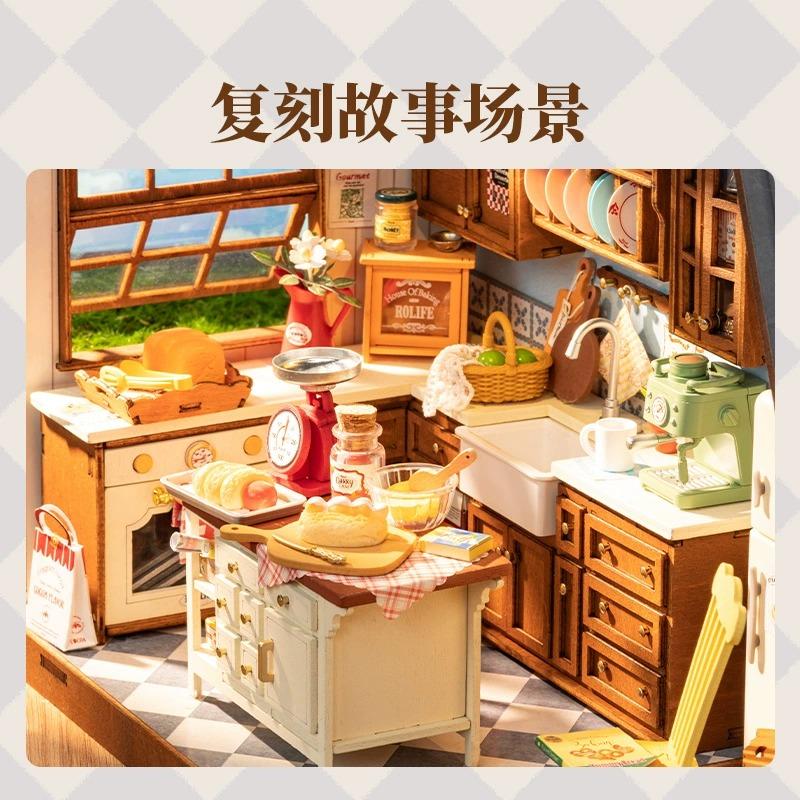 Rolife DIY House Kits Baking & Kitchen Wooden Building Blocks 359pcs DG172 DG172