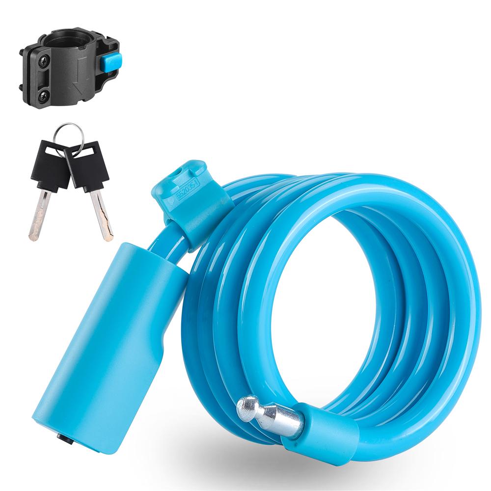 Portable Bicycle Safety Lock Steel Cable Lock AntiTheft Elasticity Lock Road Bike Steel Wire Lock