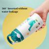 400ML 316 Stainless Steel Kids Vacuum Insulated Water Bottle Insulated Tumbler Cup Cartoon Thermal Mug Baby Duck Billed Straw