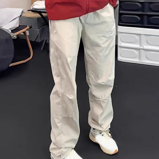 Pánské cargo kalhoty Tenké Rychleschnoucí Outdoorové Cestovní Kempingové Kalhoty Volné Pas se stahovací šňůrkou Jednobarevné s kapsami na zip Kalhoty plné délky