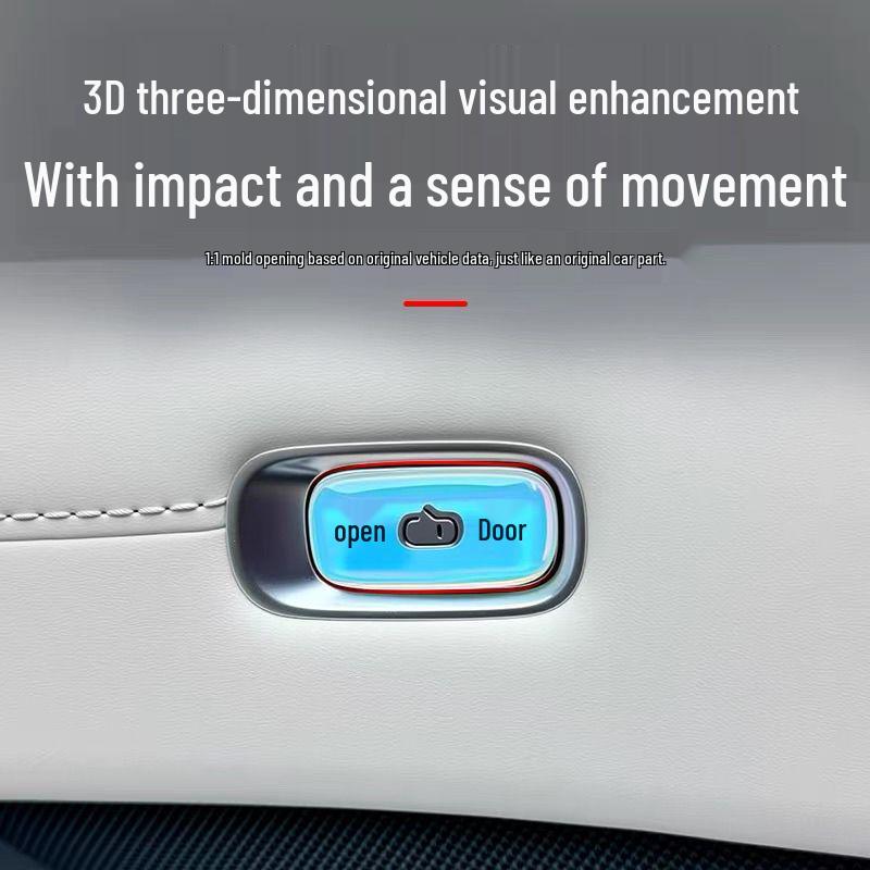 Luminous Anti-Scratch Epoxy Resin Button Protectors for Xiaomi YU7 Car Door 