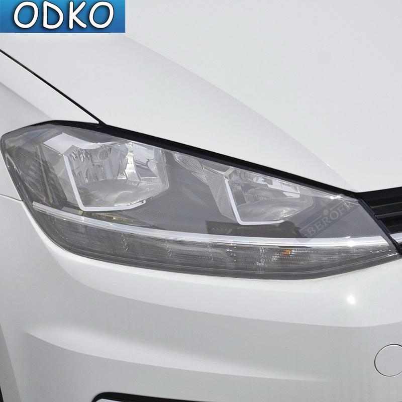 Car Headlight Tint Black Protective Film Taillight Transparent TPU Sticker For Volkswagen VW Golf 7 MK7 2012- Accessories