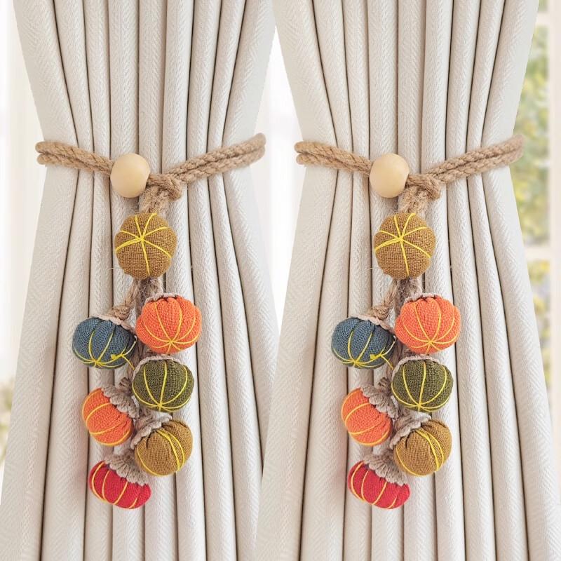 Fabric Pumpkin Curtain Tiebacks