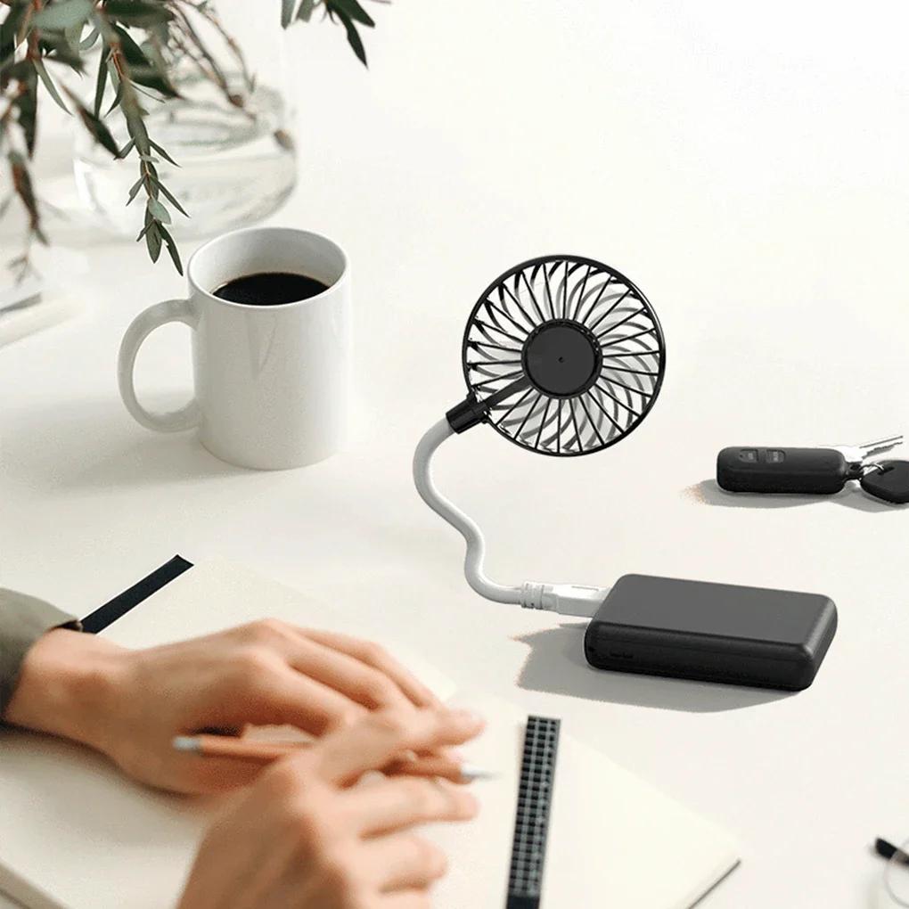 Portable USB Fan Small Cooling Fan USB Rechargeable Eyelash Eyelash Mute Cooler Handheld Fan Mini USB Rechargeable Desk