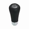 Car Manual Gear Shift Knob Shifter Black Leather Red Stitch 6 Speed Universal