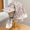 Rural Style Headscarf Baseball Hat Floral Triangle Headscarf Hat Strappy Bandana Cap  Summer Outing