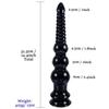 Hitasi Anal Extra Long Anal Anal with Suction Anal Soft Spiral Anal Anal For For Adult Anal Total Length Black Plug, Dildo, Beads, Dildo, Cup, Pearls,