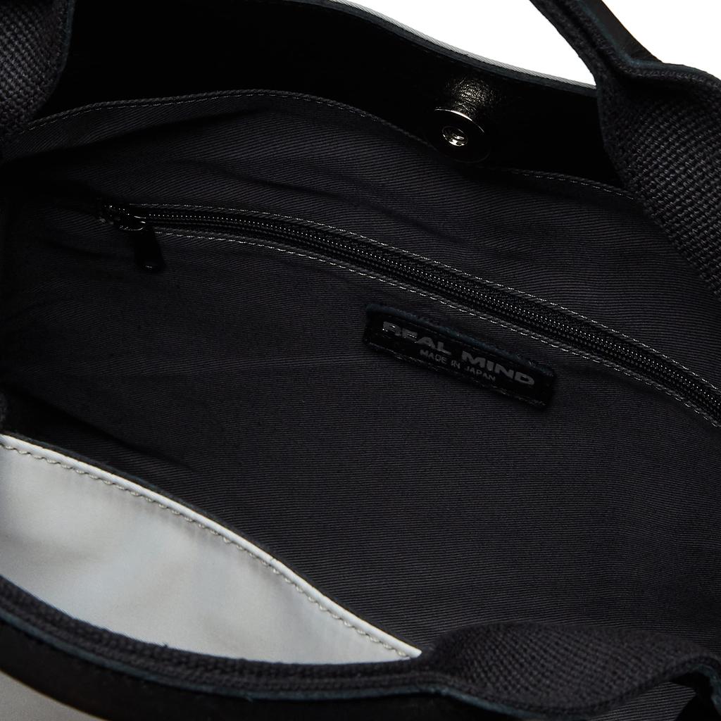 Real Mind 220012-03 Weilner Premium Miljövänligt Ko Läder och Eco-Nylon 2-Vägs Axelväska, Grå
