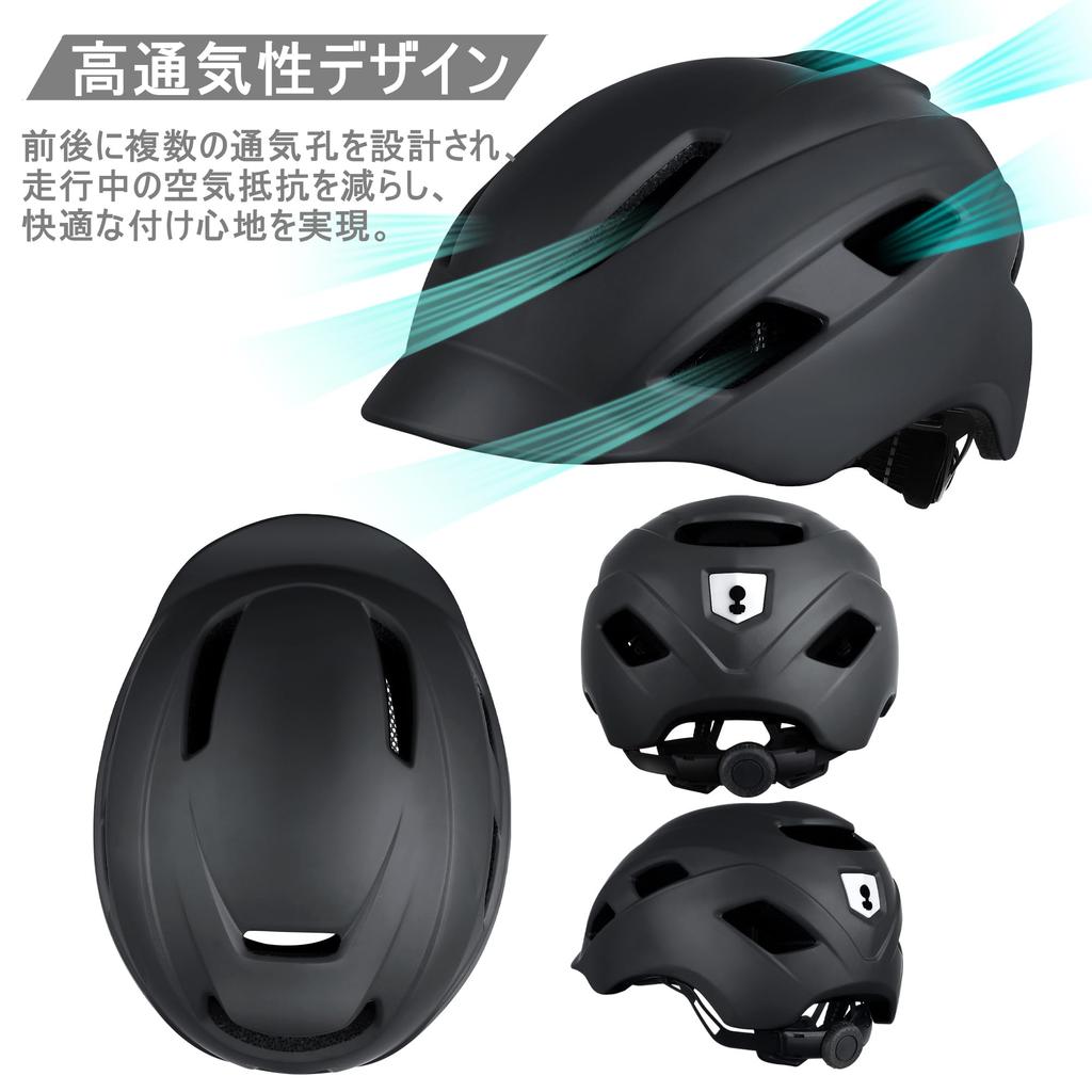 LAMONKE Cyklistická helma pro Vysoce s LED Nastavitelný Náraz Brada pro Město a Kůň Obsahuje Úložnou Tašku Dospělí, Prodyšná, Ultralehká,