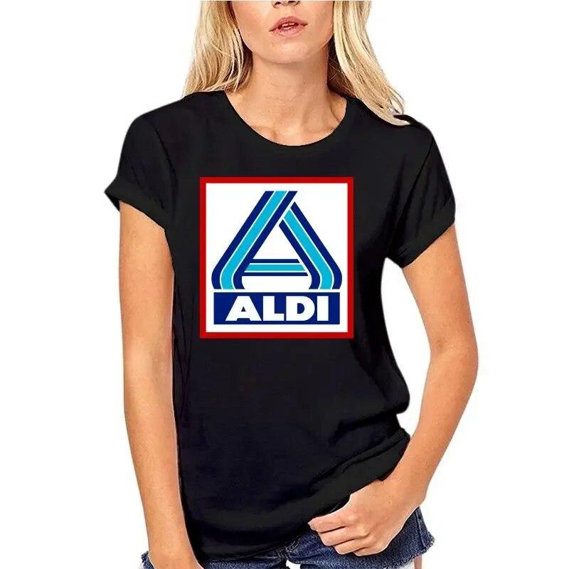 Modekleidung Aldi Print Damen T-Shirt Übergroßes T-Shirt Unisex-Kleidung 100 % Baumwolle Hochwertige klassische Top-T-Shirts Cartoon