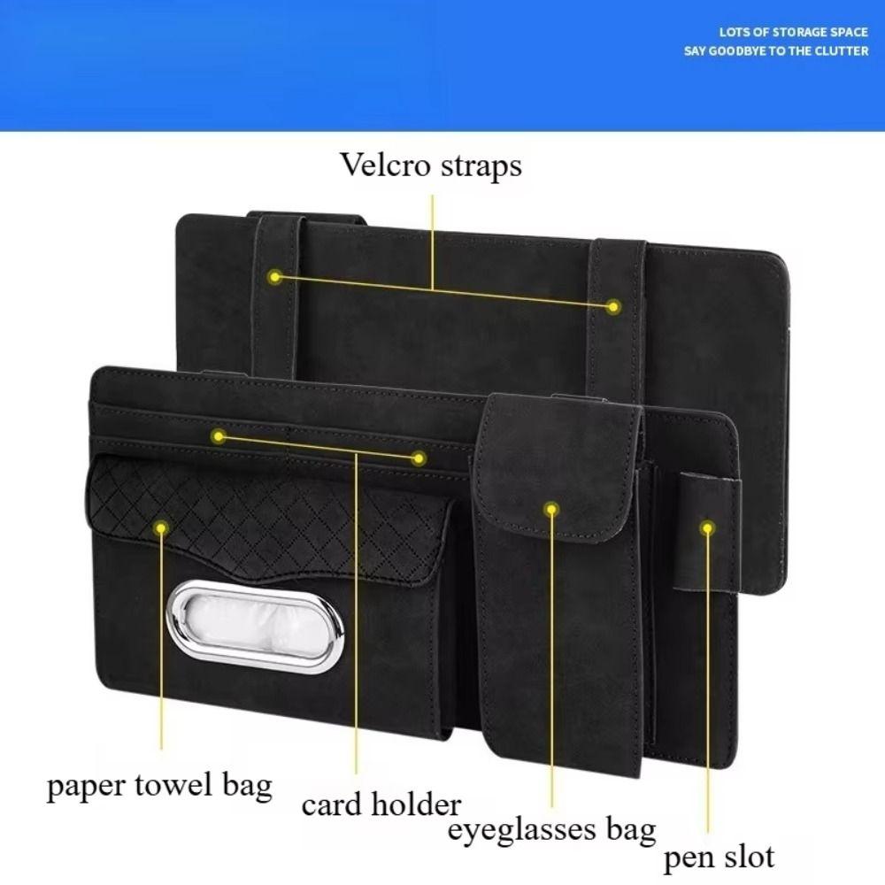 Pen Holder Car Sun Visor Organizer Hanging Car Visor Storage Bag Interior Accessories
