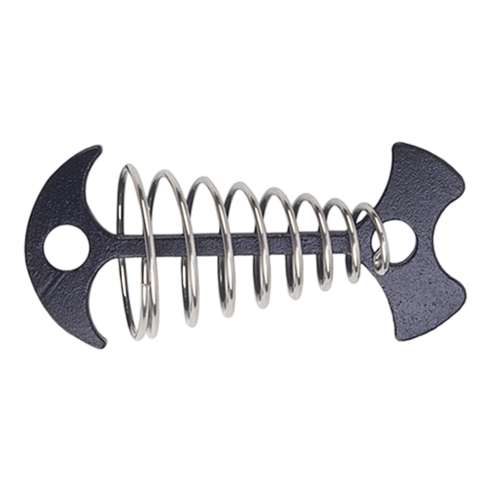 

Deck Planks Board Tent Stakes Fishbone Deck Anchors Peg Spring Buckles Portable Tent Peg for Outdoor Camping Hiking