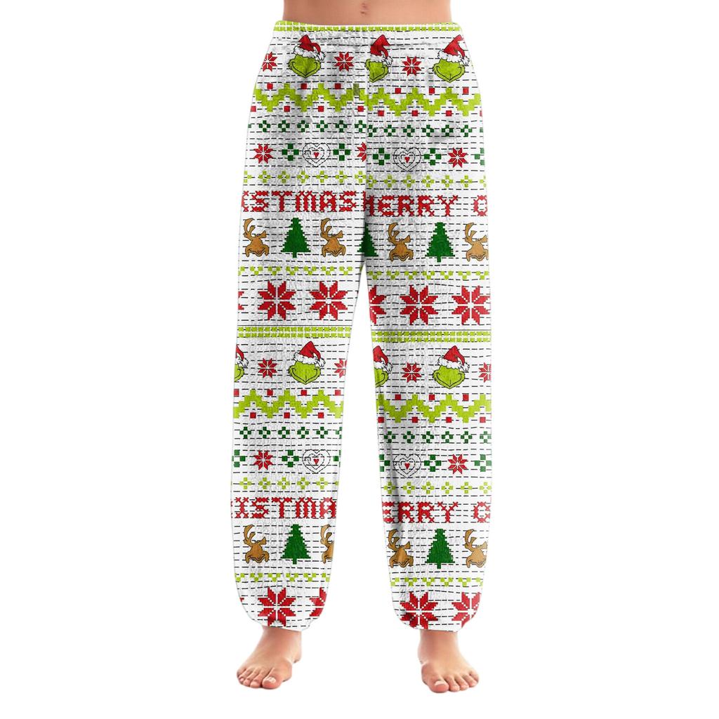 Women's Solid Color Trousers With Cuffs Casual Pants And Pajama Pants