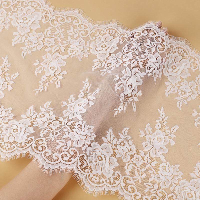 

Нові 38 см широкі вії мереживо сітка червоний жилет тканина одяг зшивання спідниця мереживо чорно-біле