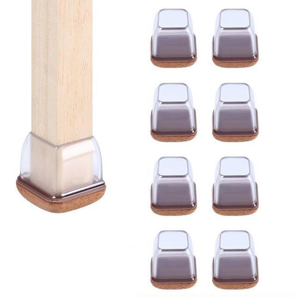 

8Pcs Square Chair Leg Covers for 19-25mm Furniture Feet Protectors Noise Reducing Anti-Slip Wear-Resistant A