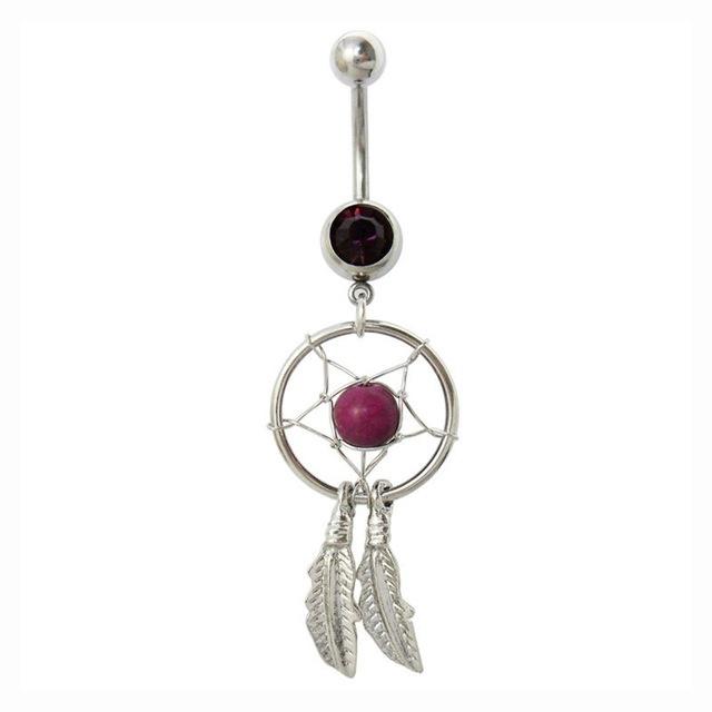 Trendy Belly Button Rings Dream Catcher Piercing Navel Fashion Women Helix Piercing Umbigo Ombligo Se