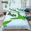 Crocodile Duvet Cover Set Wild Alligator Pattern Bedding Set Wildlife Style Comforter Cover Horror Animal Theme Twin Quilt Cover