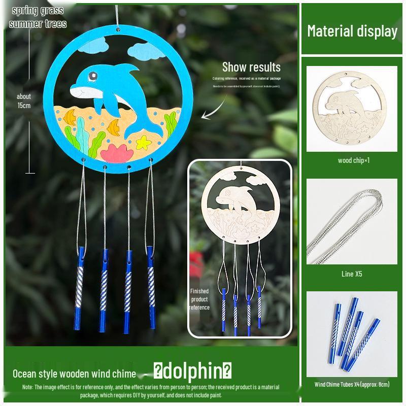 DIY Wooden Christmas Wind Chime Kit: Children's Painting & Decorating Ornament Gift
