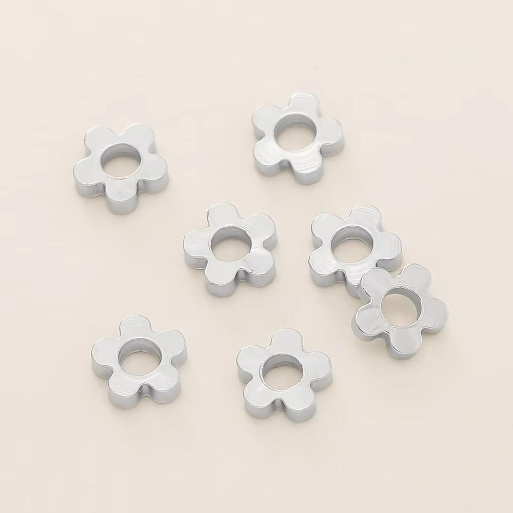 

20Piece/Lot 14/18K Gold Color Plated Flower Shape Spacer Charms Beads For DIY Necklace Bracelet Jewelry Making Accessories платиновий