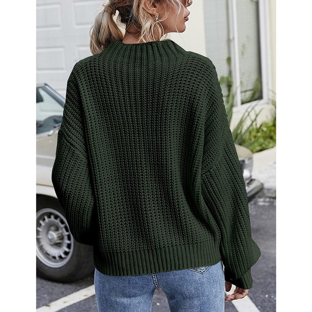 Plus Size, Plus Size Women's Casual Solid Color Jacquard Sweater - Loose Fit Long Sleeved Round Neck Pullover, Comfortable Fabric