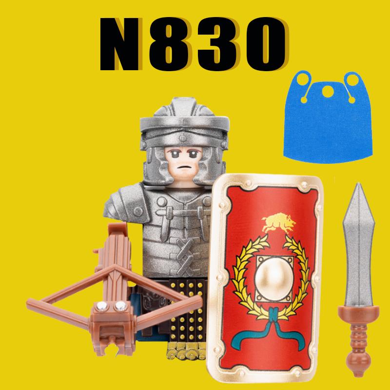 Medieval Military Rome Knights Building Blocks Castle Army Warrior Soldier Figures Crossbowman Shield Sword Legion Bricks Toys