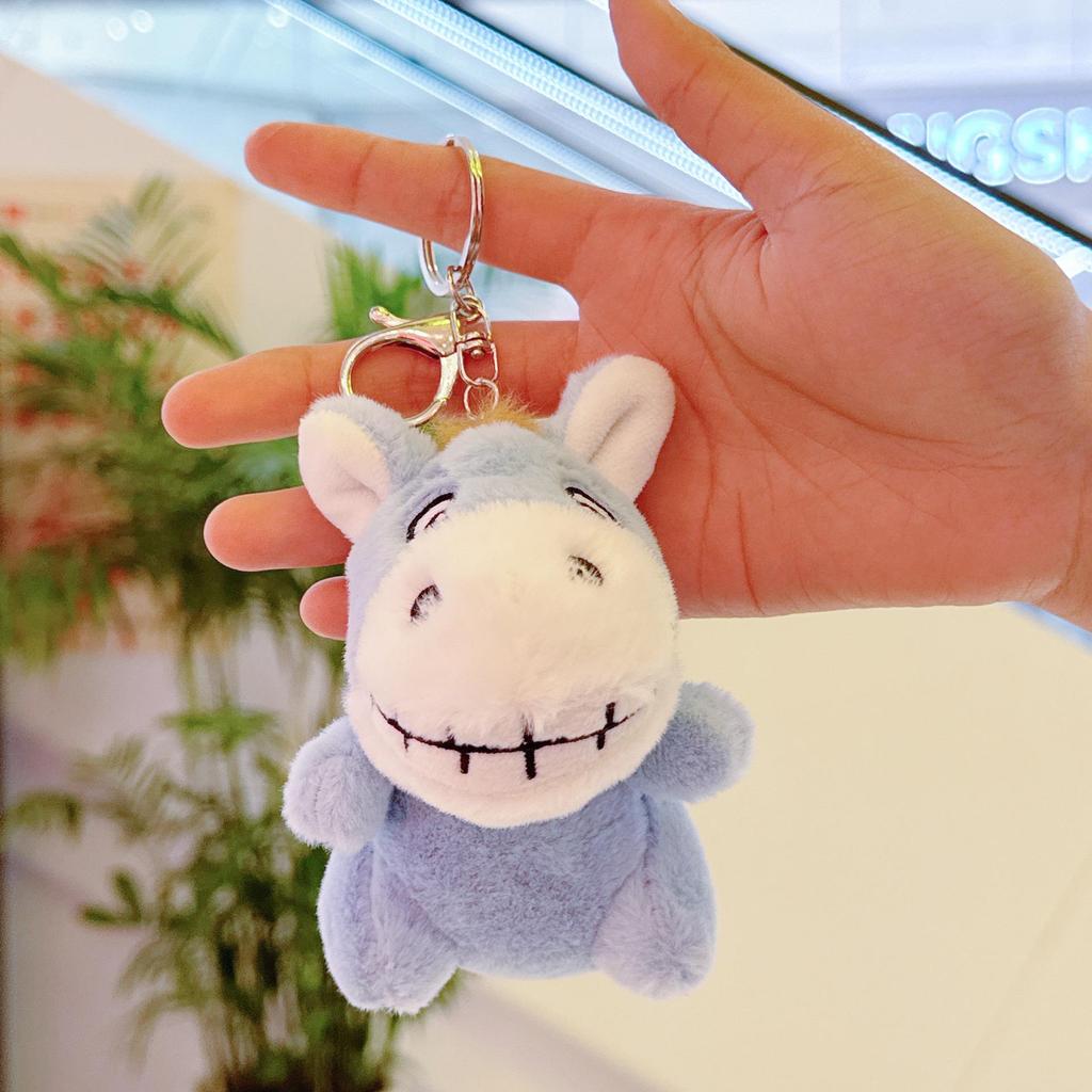 Cartoon Donkey Plush Keychain: Cute Donkey Doll & Small Pendant Ornament