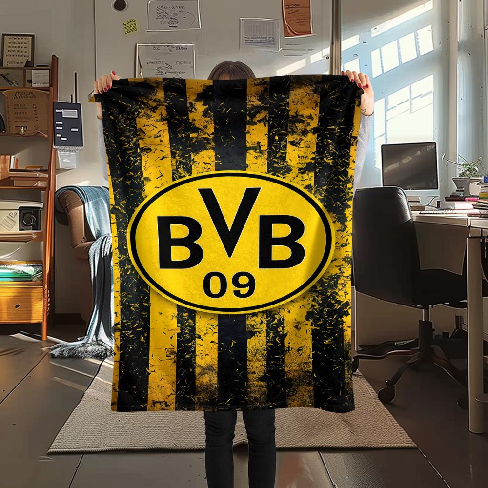 1 Manta de Franela con Estampado del BVB, Alta Calidad para Todas las Estaciones, Decoración del Hogar, Calidez y Comodidad, Perfecta para Regalos de Navidad