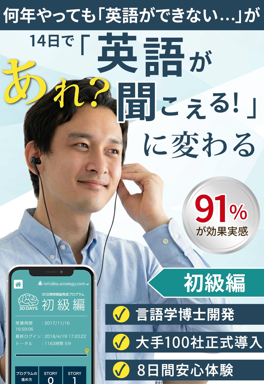 [English Brain] 30-Day English Brain Training Program (Beginner Level) For Beginners: 15 Minutes Daily English Learning, Conversation, Listening, Onli