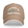 Funny Gift Hat Women Want Me Fishes Fear Me Hat for Women Baseball Hat Cool Hats Designer Cap Men One Size
