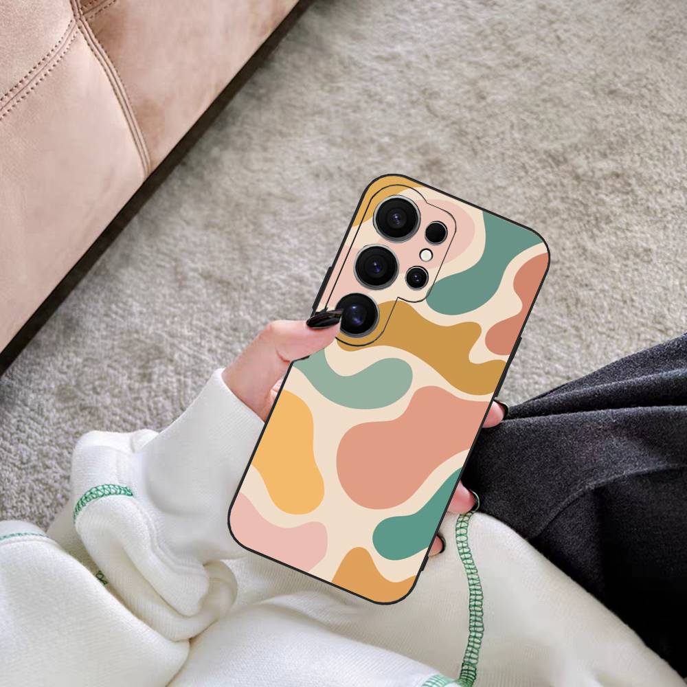 Liquid Swirl Abstract Art Phone Case For Samsung S 24 Fe 25 Ultra Plus 20 Lite 21 30 22 23 24 22 Ultra 5G Fundas