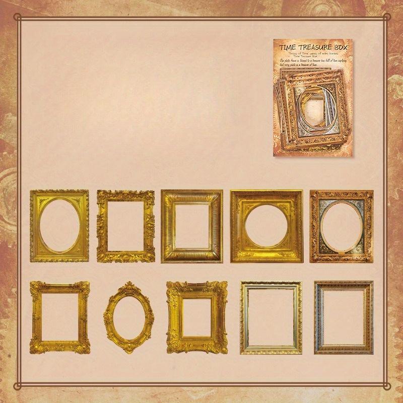 

1 шт. картон с рукописным материалом, серия «Следы лет», ретро вырезанные пленочные наклейки, бордюры, креативные наклейки, набор наклеек