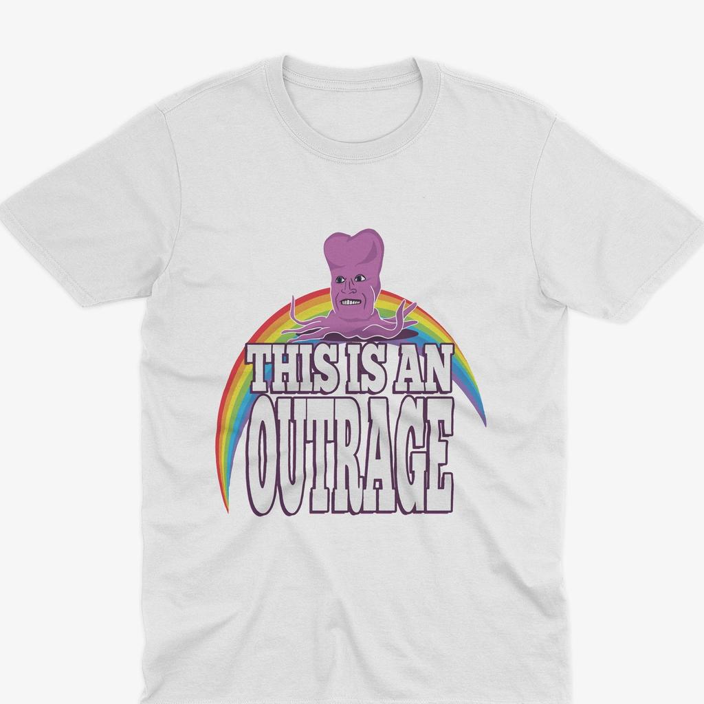 Tony Harrison 'This Is An Outrage' The Mighty Boosh T Shirt and kids tshirt, Mighty Boosh Gift, Howard Moon Vince Noir, Old Gregg, Mighty Boosh Art