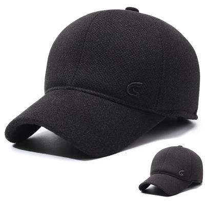 New Autumn and Winter Baseball Cap Fashionable and Versatile Dad Hat Plus Velvet Ear Protection Baseball Cap Woolen Hat