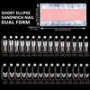 240pcs Oval Shape Sandwich Nail Dual Form No-Trace Nail Tips  for Profional Use in Nail Salons