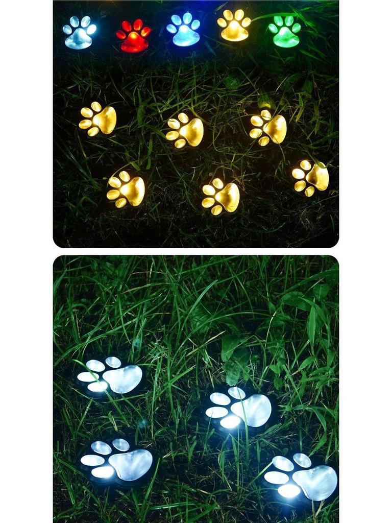 Solar Bear Paw Ground Light, Waterproof Outdoor Garden Lawn Night Light