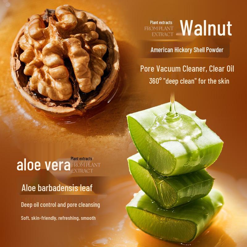 Amino Acid Walnut Micro-Bubble Gentle Face Cleanser: Deep Cleansing, Refreshing Facial Wash