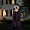 JOYFY 72" Halloween Witch with Crystal Animated Standing Ghost with Motion and Light for Indoor Haunted House Party Yard