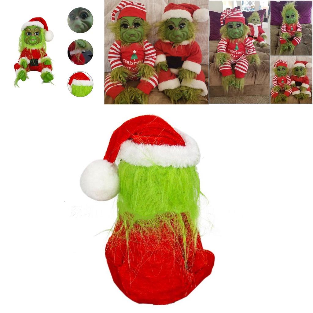 Adorable 20cm Grinch Doll Christmas Stuffed Plush Toy Perfect For Holiday Decor