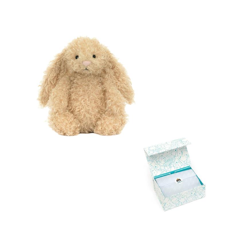 Jellycat Zhizhen Shy Curly Bonnie Rabbit Cute Doll Plush Doll Sitting Height 23cm/38cm Height