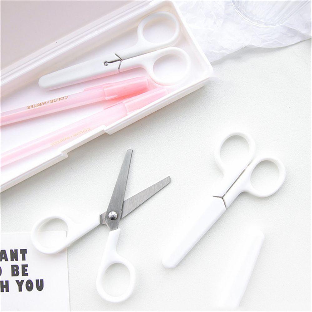 Student Mini for Paper Stainless Steel White Tiny Scissors Office Scissor White Color Scissor