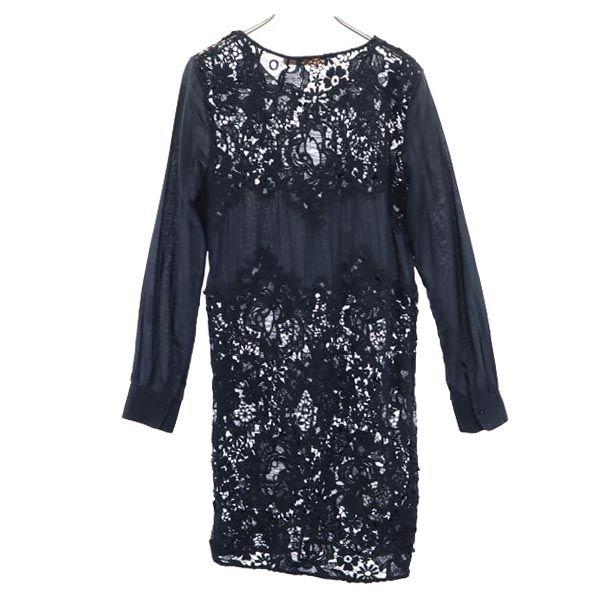 SEE BY CHLOE Long Sleeve Race One Piece 36 Black Series Women Used