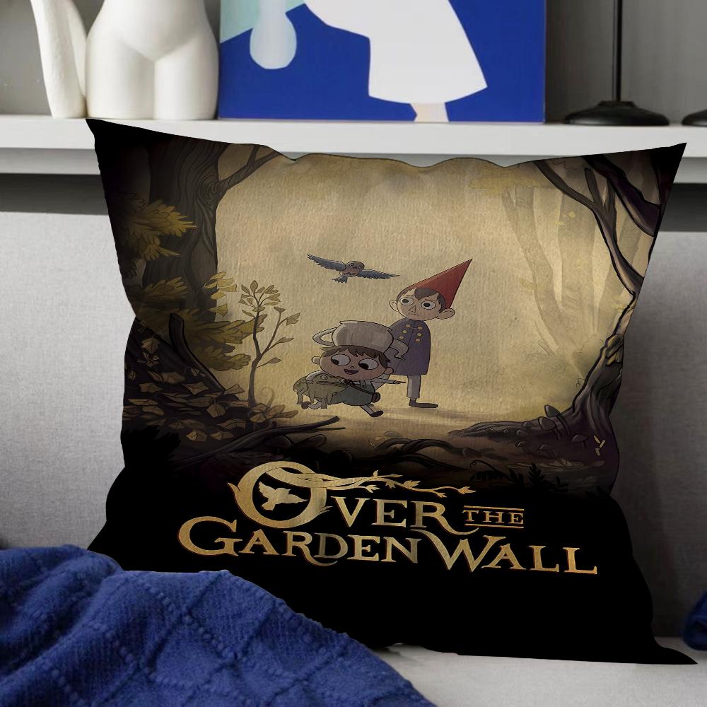 Cartoon O-Over the G-Garden W-Wall Maple Design Cushion Cover Happy Autumn Harvest decor Holiday Decorati Pillow Cover 16x16Inch