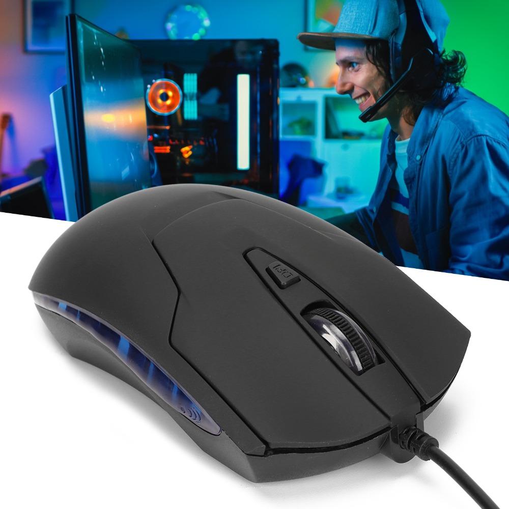 Adjustable DPI Wired Mouse Type-C Wired Computer Mouse 6-Button Optical Mouse Study